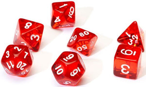 Sirius Dice Set - Translucent Red