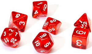 Sirius Dice Set - Translucent Red