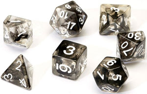 Sirius Dice Set - Translucent Black Cloud