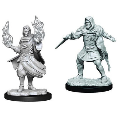 Critical Role Unpainted Miniatures: W1 Male Hollow One Rogue & Sorceror