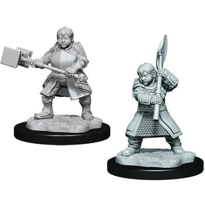 Critical Role Unpainted Miniatures: W1 Female Dwarf Dwendalian Empire Fighter